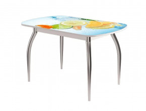 Стол Бостон ф/п Фреш, 900*600 мм, белый/хром триумф в Советском - sovetskij.mebel-tymen.ru | фото