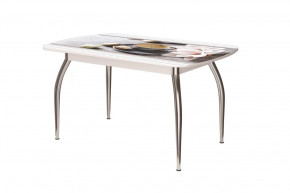 Стол Бостон ф/п кофе макарун/белый/хром триумф в Советском - sovetskij.mebel-tymen.ru | фото