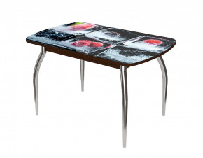 Стол Бостон ф/п Лёд, 900*600 мм, венге/хром триумф в Советском - sovetskij.mebel-tymen.ru | фото