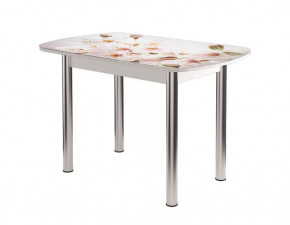 Стол Бостон ф/п Сакура, 900*600 мм, белый/хром брифинг в Советском - sovetskij.mebel-tymen.ru | фото