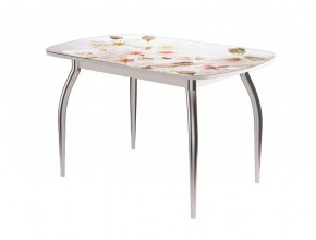 Стол Бостон ф/п Сакура, 900*600 мм, белый/хром триумф в Советском - sovetskij.mebel-tymen.ru | фото