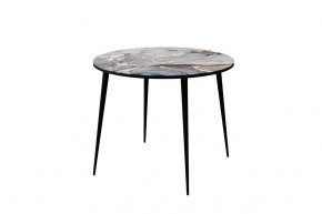 Стол Бостон Лайт круглый, фотопечать Версаль/опоры черные в Советском - sovetskij.mebel-tymen.ru | фото