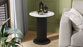 Стол журнальный «Vira» Тип 2 Черный муар, Белый мрамор в Советском - sovetskij.mebel-tymen.ru | фото