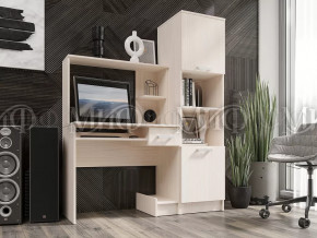 Стол компьютерный №3 с пеналом Сандал светлый в Советском - sovetskij.mebel-tymen.ru | фото