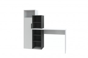 Стол компьютерный Комбо, белый-черный ясень/белый в Советском - sovetskij.mebel-tymen.ru | фото