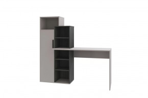 Стол компьютерный Комбо, кашемир-черный ясень/кашемир в Советском - sovetskij.mebel-tymen.ru | фото