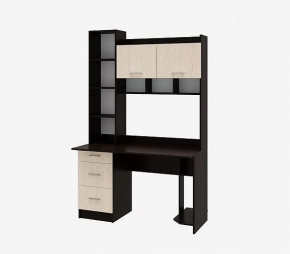 Стол компьютерный "ПКС- 5" (ш1250*г600*в1968мм), ЛДСП венге/дуб белфорд (2уп) в Советском - sovetskij.mebel-tymen.ru | фото