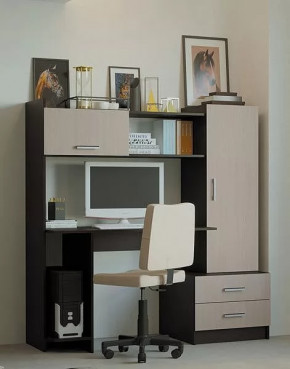 Стол компьютерный "ПКС- 7" (ш1534*г570*в1600мм), ЛДСП венге/дуб белфорд в Советском - sovetskij.mebel-tymen.ru | фото