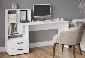 Стол компьютерный СКМ-5 (ш1648*г600*в1105мм), ЛДСП Белый в Советском - sovetskij.mebel-tymen.ru | фото