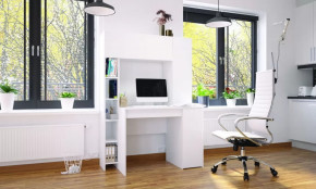 Стол компьютерный Тайм Белый в Советском - sovetskij.mebel-tymen.ru | фото