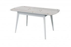 Стол обеденный Прайм раздвижной, бискайская сосна/белый в Советском - sovetskij.mebel-tymen.ru | фото