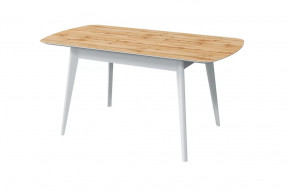 Стол обеденный Прайм раздвижной, дуб вотан/белый в Советском - sovetskij.mebel-tymen.ru | фото