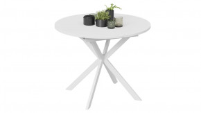 Стол обеденный раздвижной «Мэдисон» Тип 1 Белый муар, Белый в Советском - sovetskij.mebel-tymen.ru | фото