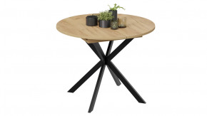 Стол обеденный раздвижной «Мэдисон» Тип 1 Черный муар, Дуб Крафт золотой в Советском - sovetskij.mebel-tymen.ru | фото