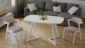 Стол обеденный «TESCA 2» Белый муар, Стекло матовое белое в Советском - sovetskij.mebel-tymen.ru | фото