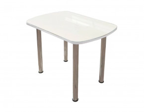 Стол овальный Бостон-2 Белый глянец, 1100*700 мм, хром брифинг в Советском - sovetskij.mebel-tymen.ru | фото