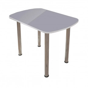 Стол овальный Бостон антрацит глянец, 900*600 мм, хром брифинг в Советском - sovetskij.mebel-tymen.ru | фото