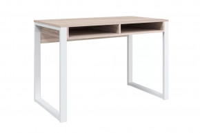 Стол письменный Лунар, ясень шимо светлый/белый в Советском - sovetskij.mebel-tymen.ru | фото