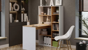 Стол письменный тип 16 Белый Ясень, Дуб Крафт золотой в Советском - sovetskij.mebel-tymen.ru | фото