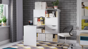 Стол письменный тип 7 Белый Ясень в Советском - sovetskij.mebel-tymen.ru | фото