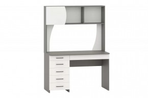 Стол рабочий СИГМА (ш1205*г605*в1660мм), ЛДСП Графит/Белый в Советском - sovetskij.mebel-tymen.ru | фото