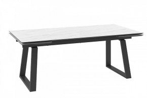 Стол раздвижной Alteza-200, мрамор светлый/черный в Советском - sovetskij.mebel-tymen.ru | фото