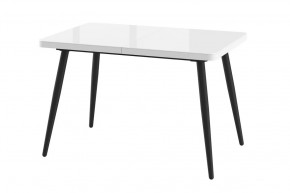 Стол раздвижной Borg-120, оптивайт белый/черный в Советском - sovetskij.mebel-tymen.ru | фото