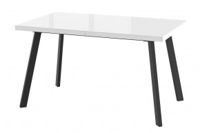 Стол раздвижной Borg-140, оптивайт белый/черный в Советском - sovetskij.mebel-tymen.ru | фото