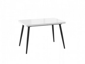 Стол раздвижной Borg radial-120, белый оптивайт/черный в Советском - sovetskij.mebel-tymen.ru | фото