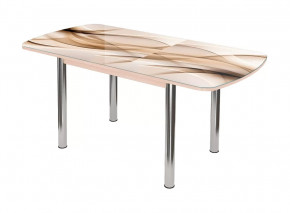 Стол раздвижной Бостон 3, ф/п Бархан, дуб атланта/опоры брифинг в Советском - sovetskij.mebel-tymen.ru | фото