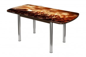 Стол раздвижной Бостон-3 ф/п Кофе, 1100*700 мм, венге/хром брифинг в Советском - sovetskij.mebel-tymen.ru | фото