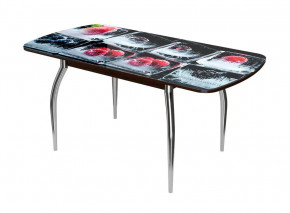 Стол раздвижной Бостон-3 ф/п Лёд, 1100*700 мм, венге/хром триумф в Советском - sovetskij.mebel-tymen.ru | фото