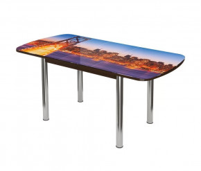 Стол раздвижной Бостон-3 ф/п Манхеттен, 1100*700 мм, венге/хром брифинг в Советском - sovetskij.mebel-tymen.ru | фото