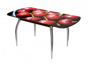 Стол раздвижной Бостон-3 ф/п Вишня, 1100*700 мм, венге/хром триумф в Советском - sovetskij.mebel-tymen.ru | фото