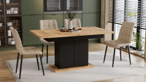 Стол раздвижной «Детройт» Тип 1 Черный, Дуб Крафт золотой в Советском - sovetskij.mebel-tymen.ru | фото