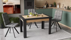 Стол раздвижной «Хьюстон» тип 4 Черный, Дуб Крафт золотой в Советском - sovetskij.mebel-tymen.ru | фото