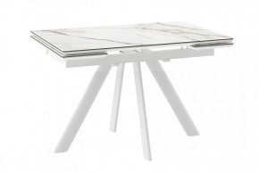 Стол раздвижной Jack-120, calakatta gold st cer/белый в Советском - sovetskij.mebel-tymen.ru | фото