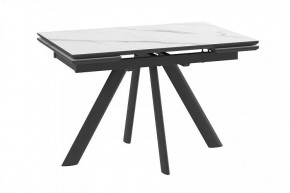 Стол раздвижной Jack-120, calakatta st cer/черный в Советском - sovetskij.mebel-tymen.ru | фото