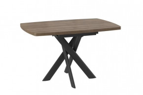 Стол раздвижной LEONEL-130 (1300(1650)*850*750мм), ЛДСП Орех Анемон, металл Черный в Советском - sovetskij.mebel-tymen.ru | фото