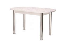 Стол раздвижной овальный ПФ-130, сахара/белый/хром брифинг в Советском - sovetskij.mebel-tymen.ru | фото