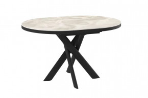 Стол раздвижной RONALDO-100, (d 1000(1350)мм), Керамика ONYX PREMIUM CER, металл Черный в Советском - sovetskij.mebel-tymen.ru | фото