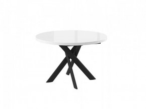 Стол раздвижной RONALDO-120, оптивайт белый/черный в Советском - sovetskij.mebel-tymen.ru | фото