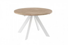 Стол раздвижной RONDO М-120, дуб каньон/белый в Советском - sovetskij.mebel-tymen.ru | фото