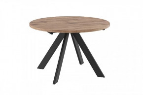 Стол раздвижной RONDO М-120, дуб велингтон/черный в Советском - sovetskij.mebel-tymen.ru | фото