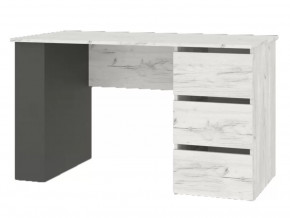 Стол с тумбой Кент-1 Секция-2 Дуб Крафт Белый/Антрацит в Советском - sovetskij.mebel-tymen.ru | фото