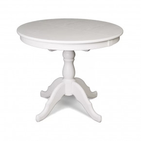 Стол СО круглый раздвижной(белая эмаль/ беленый дуб) в Советском - sovetskij.mebel-tymen.ru | фото