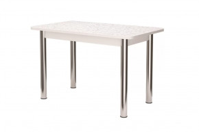 Стол заоваленный ПФ-130, 1000*590 мм, сахара/белый/хром брифинг в Советском - sovetskij.mebel-tymen.ru | фото