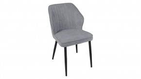 Стул «Крис» Черный муар, Микровелюр BRENDY Grey в Советском - sovetskij.mebel-tymen.ru | фото