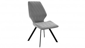 Стул «Матэо»  Черный муар, Микровелюр BRENDY Grey в Советском - sovetskij.mebel-tymen.ru | фото