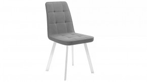 Стул «Рони»  Белый муар, Микровелюр BRENDY Grey в Советском - sovetskij.mebel-tymen.ru | фото